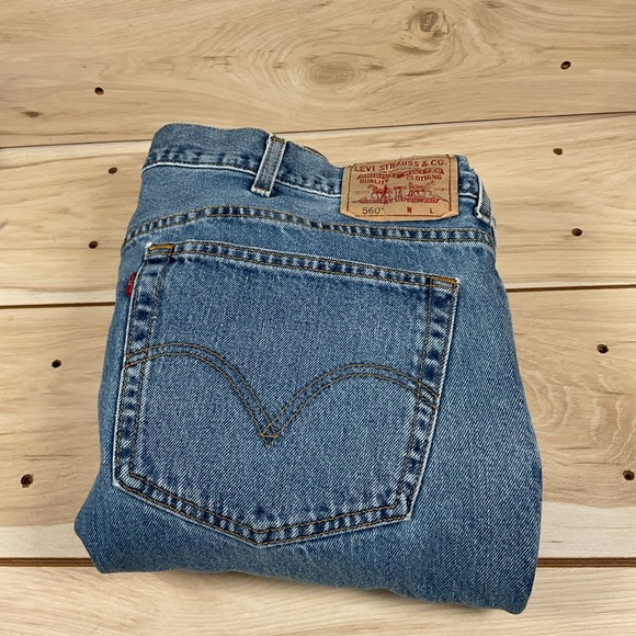 Levi's 50x30 100% Cotton 560 Comfort Fit/Relaxed Fit Blue Jeans